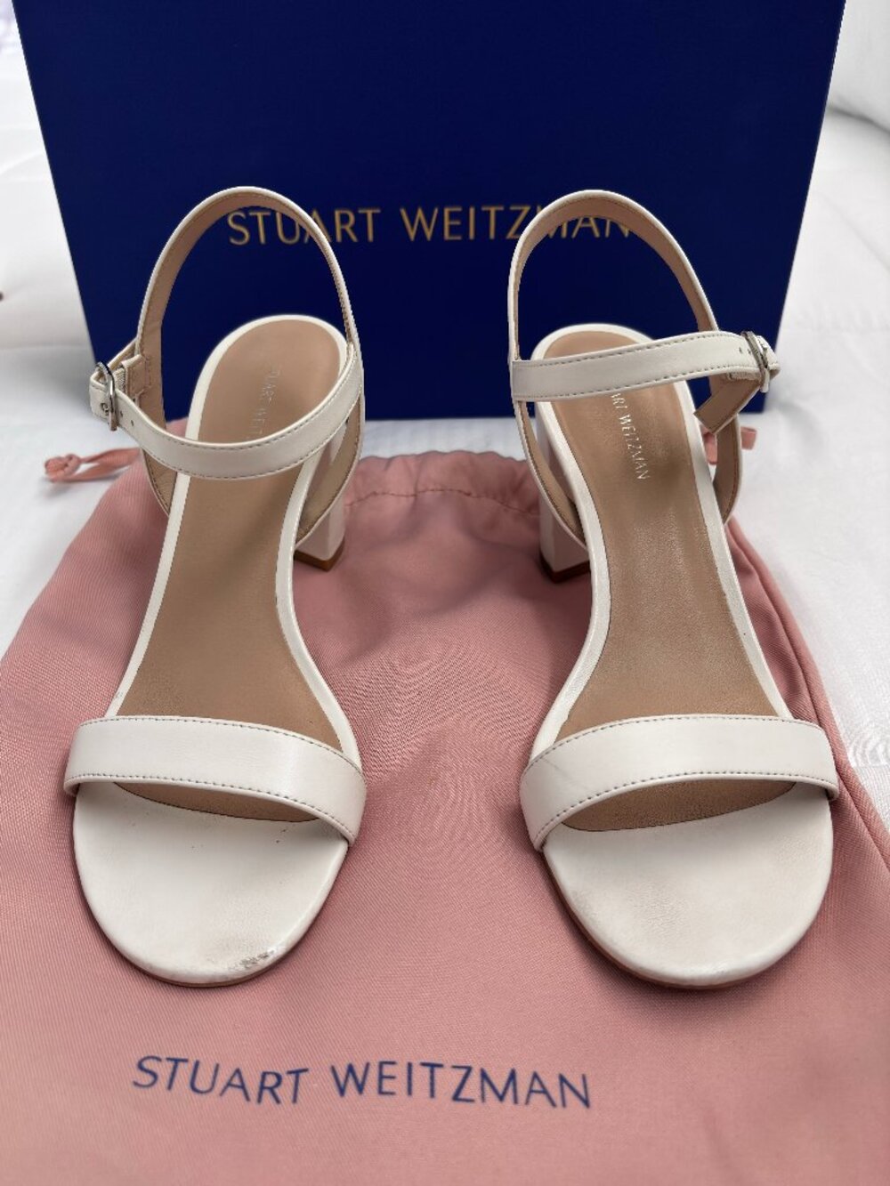 Stuart Weitzman White Sandals